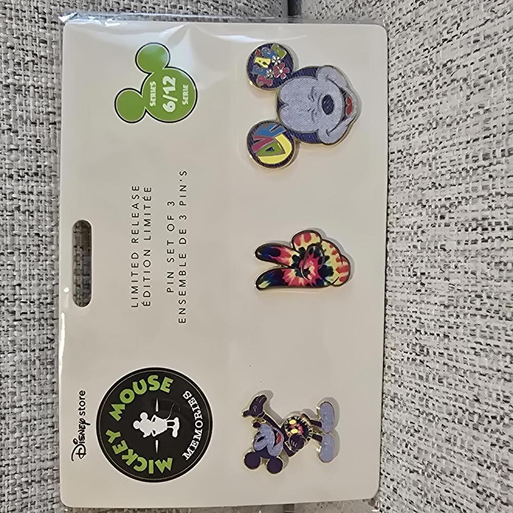 NEW Limited Release Disney Store Mickey Mouse Memories 2018 June Pin Set of 3